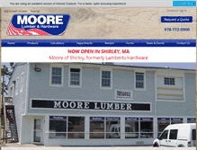 Tablet Screenshot of moorelumber.com